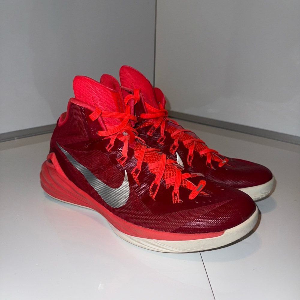Nike Hyperdunk Mens High Top Basketball Shoes US Size 14 Red White 653483-607 - Picture 2 of 12